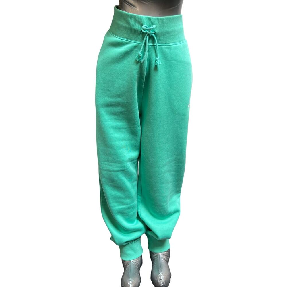 Nike Women’s Teal Green Fleece High Rise Jogger Sweatpants NWT Size L